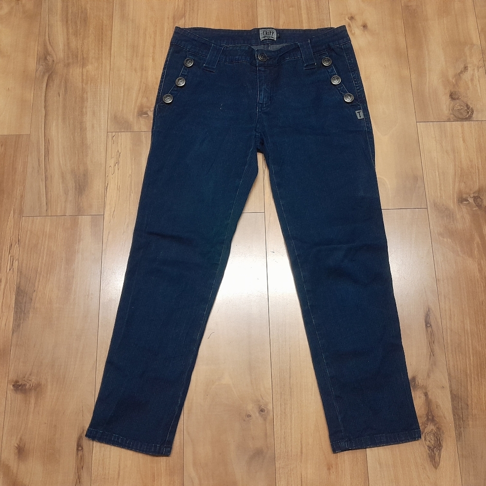 Tripp NYC Dark Blue Capris with anchors